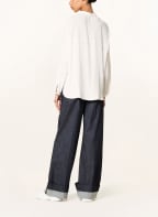 LUISA CERANO Shirt blouse with silk, Color: WHITE (Image 1)
