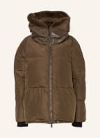 LUISA CERANO Down jacket with faux fur, Color: KHAKI (Image 1)