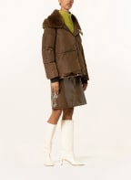 LUISA CERANO Down jacket with faux fur, Color: KHAKI (Image 1)
