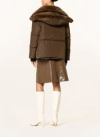 LUISA CERANO Down jacket with faux fur, Color: KHAKI (Image 1)