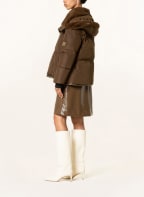 LUISA CERANO Down jacket with faux fur, Color: KHAKI (Image 1)