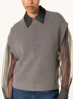 LUISA CERANO Alpaca sweater vest, Color: TAUPE (Image 1)