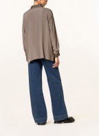 LUISA CERANO Shirt blouse with silk, Color: TAUPE (Image 1)