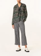 LUISA CERANO Bow-tie blouse, Color: DARK GRAY/ LIGHT GREEN/ LIGHT PINK (Image 1)