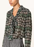 LUISA CERANO Bow-tie blouse, Color: DARK GRAY/ LIGHT GREEN/ LIGHT PINK (Image 1)