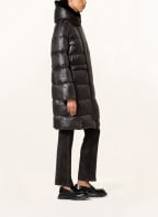 LUISA CERANO Down coat with faux fur, Color: BLACK (Image 1)