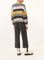 LUISA CERANO Sweater with alpaca, Color: DARK GRAY/ BEIGE/ DARK YELLOW (Image 1)