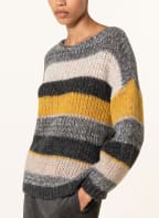 LUISA CERANO Sweater with alpaca, Color: DARK GRAY/ BEIGE/ DARK YELLOW (Image 1)