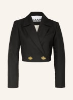 GANNI Cropped-Blazer, Farbe: SCHWARZ (Bild 1)