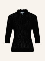 GANNI Pullover mit Leinen und 3/4-Arm, Farbe: SCHWARZ (Bild 1)