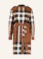BURBERRY Hemdblusenkleid AURELIA, Farbe: BRAUN/ DUNKELROT/ BEIGE (Bild 1)