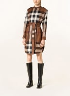 BURBERRY Hemdblusenkleid AURELIA, Farbe: BRAUN/ DUNKELROT/ BEIGE (Bild 1)