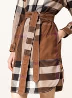 BURBERRY Hemdblusenkleid AURELIA, Farbe: BRAUN/ DUNKELROT/ BEIGE (Bild 1)