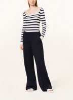 NEO NOIR Longsleeve CORINE , Farbe: WEISS/ DUNKELBLAU (Bild 1)