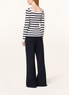 NEO NOIR Longsleeve CORINE , Farbe: WEISS/ DUNKELBLAU (Bild 1)
