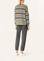 BRUNELLO CUCINELLI Pullover mit Cashmere und Glitzergarn, Farbe: OLIV/ ECRU/ SCHWARZ (Bild 1)