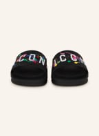 DSQUARED2 Pantoletten ICON SPLASHED, Farbe: SCHWARZ (Bild 1)