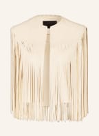ALL SAINTS Lederweste ASTRAL mit Fransen, Farbe: CREME (Bild 1)