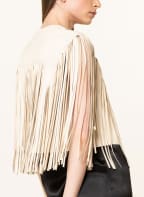 ALL SAINTS Lederweste ASTRAL mit Fransen, Farbe: CREME (Bild 1)