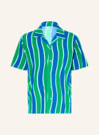 GUESS Resort shirt WAVY comfort fit in terry cloth, Color: GREEN/ BLUE/ WHITE (Image 1)