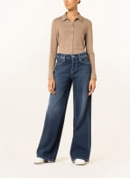 Marc O'Polo Hemdbluse aus Jersey , Farbe: HELLBRAUN (Bild 1)