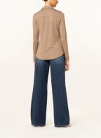 Marc O'Polo Hemdbluse aus Jersey , Farbe: HELLBRAUN (Bild 1)