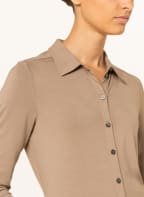 Marc O'Polo Hemdbluse aus Jersey , Farbe: HELLBRAUN (Bild 1)