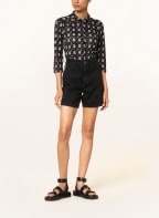 Marc O'Polo Shirt blouse with 3/4 sleeves, Color: WHITE/ BLACK (Image 1)