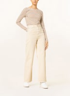 Marc O'Polo Longsleeve, Farbe: WEISS/ HELLBRAUN (Bild 1)