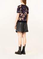 BOSS Strickshirt FOSLO aus Merinowolle, Farbe: SCHWARZ/ DUNKELLILA/ BEIGE (Bild 1)
