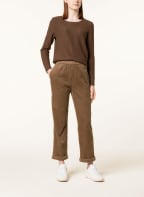 Marc O'Polo Corduroy trousers in jogger style, Color: BROWN (Image 1)