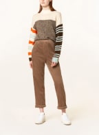 Marc O'Polo Oversized sweater, Color: WHITE/ DARK BROWN/ ORANGE (Image 1)