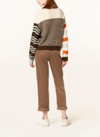 Marc O'Polo Oversized sweater, Color: WHITE/ DARK BROWN/ ORANGE (Image 1)