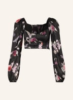 ALL SAINTS Cropped-Blusenshirt RIA aus Leinen, Farbe: SCHWARZ (Bild 1)