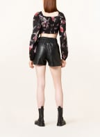ALL SAINTS Cropped-Blusenshirt RIA aus Leinen, Farbe: SCHWARZ (Bild 1)