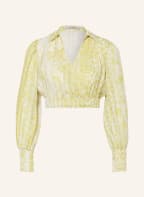 ALL SAINTS Cropped-Blusenshirt CLARA NOCHE in Wickeloptik, Farbe: WEISS/ HELLGRÜN (Bild 1)