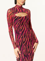 PATRIZIA PEPE Kleid mit Cut-out, Farbe: ORANGE/ SCHWARZ/ FUCHSIA (Bild 1)