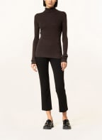 PATRIZIA PEPE Turtleneck sweater with glitter thread , Color: DARK BROWN (Image 1)