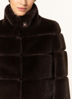 PATRIZIA PEPE Kunstfell-Jacke, Farbe: DUNKELBRAUN (Bild 1)