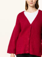 American Vintage Cardigan GILET with mohair , Color: DARK RED (Image 1)