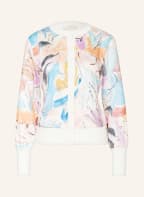 TED BAKER Strickjacke RYVIR mit Leinen im Materialmix, Farbe: HELLBLAU/ WEISS/ LACHS (Bild 1)