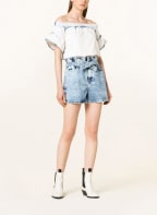ALL SAINTS Off-Shoulder-Shirt ADELA, Farbe: BLAU/ WEISS (Bild 1)
