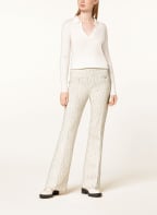 CAMBIO Tweed trousers FRANCIS with glitter thread, Color: CREAM/ GOLD (Image 1)