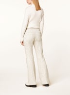 CAMBIO Tweed trousers FRANCIS with glitter thread, Color: CREAM/ GOLD (Image 1)