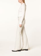 CAMBIO Tweed trousers FRANCIS with glitter thread, Color: CREAM/ GOLD (Image 1)