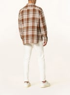 Marc O'Polo Overshirt with linen, Color: COGNAC/ DARK BROWN/ BEIGE (Image 1)