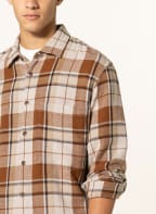 Marc O'Polo Overshirt with linen, Color: COGNAC/ DARK BROWN/ BEIGE (Image 1)