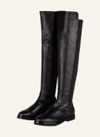 AGL Overknee-Stiefel im Materialmix, Farbe: SCHWARZ (Bild 1)