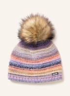 Eisbär Beanie MIKATA LUX with faux fur, Color: LIGHT PURPLE/ LIGHT ORANGE/ PURPLE (Image 1)