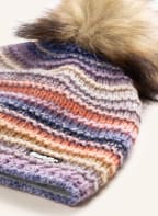 Eisbär Beanie MIKATA LUX with faux fur, Color: LIGHT PURPLE/ LIGHT ORANGE/ PURPLE (Image 1)